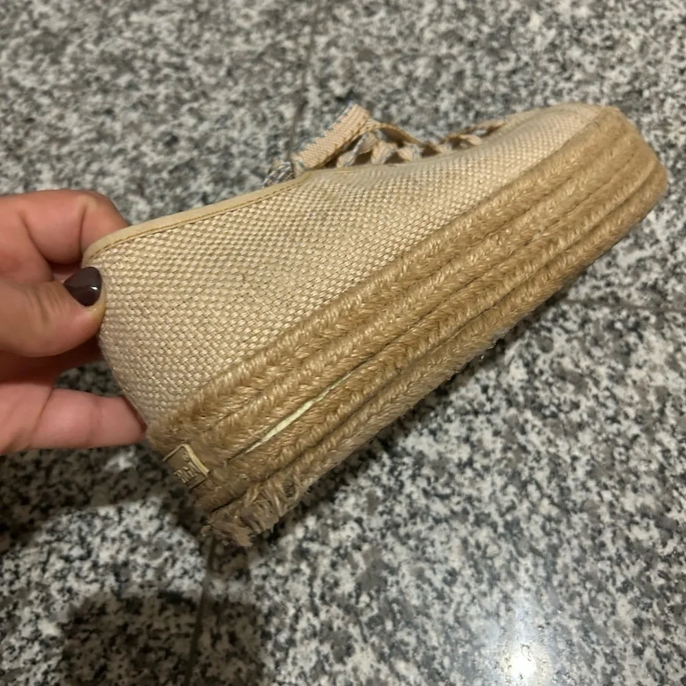 Sugerpga Espadrille Lace Up Flatforms Size 10.5